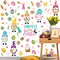 122 Pieces Easter Wall Clings Easter Gnome Wall Stickers Easter Window Decoration Egg Bunny Carrot Wall Decals for Bedroom Living Room Bathroom Window Decor